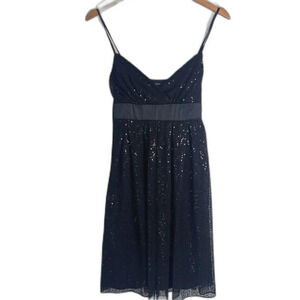 B. Darlin Black‎ Sequin Spaghetti Strap Triangle Bodice Formal Dress Size 8